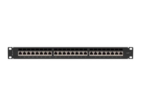 Patchpanel 24 port 1U KAT7 EK. PPS7-1024-B Czarny