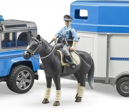 Pojazd Land Rover Defender Policja z przyczepą Pojazd Land Rover Defender Policja z przyczepą