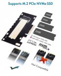 Karta PCIe z gniazdem M.2 M-Key dla jednego dysku SSD M.2 NVMe, podświetlenie ARGB IB-PCI224M2-RGB