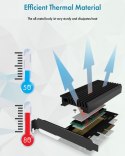 Karta PCIe z gniazdem M.2 M-Key dla jednego dysku SSD M.2 NVMe, podświetlenie ARGB IB-PCI224M2-RGB