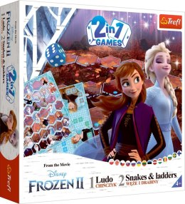 Gra 2w1 Chinczyk Węże i drabiny Frozen 2