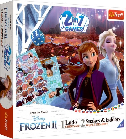 Gra 2w1 Chinczyk Węże i drabiny Frozen 2