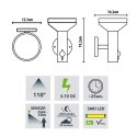 Kinkiet solarny LED z czujnikiem MCE455 B