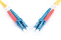 Patchcord FO Singlemode 09/125 OS2 LC-LC duplex 10m Żółty