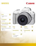 Aparat bezlusterkowy EOS R50 biały + RF-S 18-45 IS STM 5812C013