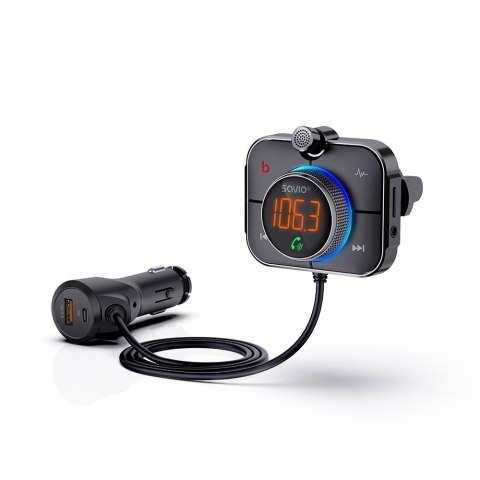 Transmiter samochodowy FM z Bluetooth i ładowarką PD, TR-14 Transmiter samochodowy FM z Bluetooth i ładowarką PD, TR-14