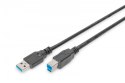Kabel połączeniowy USB 3.0 typ USB A/USB B M/M, 1.8m, czarny