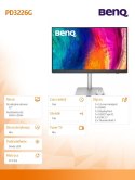 Monitor 32 cale PD3226G 4K LED 5ms/144Hz/IPS/Graficzny