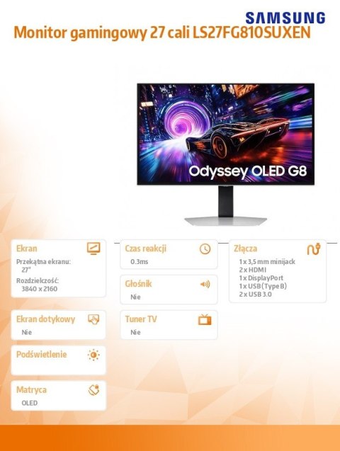 Monitor gamingowy 27 cali LS27FG810SUXEN Monitor gamingowy 27 cali LS27FG810SUXEN