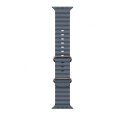 Pasek Ocean w kolorze marynarskiego granatu do koperty 49 mm - elementy z tytanu w kolorze naturalnym