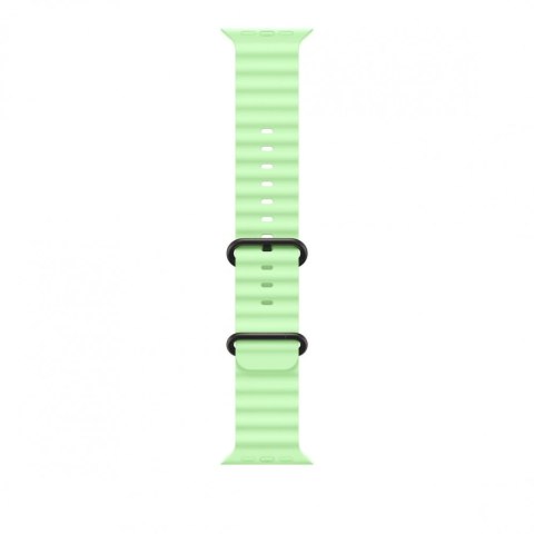 Pasek Ocean w kolorze neonowej zieleni do koperty 49 mm - elementy z tytanu w kolorze czarnym