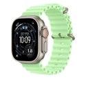 Pasek Ocean w kolorze neonowej zieleni do koperty 49 mm - elementy z tytanu w kolorze naturalnym