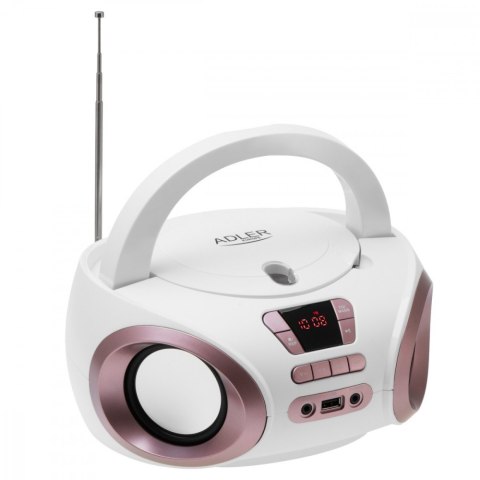 Radio Boombox CD MP3 AD1181 biało-miedziany Radio Boombox CD MP3 AD1181 biało-miedziany