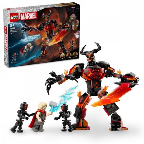 Klocki Super Heroes 76289 Thor kontra figurka konstrukcyjna Surtura Klocki Super Heroes 76289 Thor kontra figurka konstrukcyjna Surtura