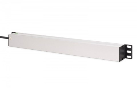 Listwa zasilająca PDU Rack 19", 9 gniazd Schuko CEE 7/3 (45°), kabel 2m wtyk IEC C20, 16A, aluminiowa Listwa zasilająca PDU Rack 19", 9 gniazd Schuko CEE 7/3 (45°), kabel 2m wtyk IEC C20, 16A, aluminiowa