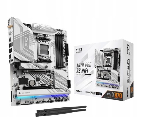 ASROCK Płyta główna X870 PRO RS WIFI AM5 4DDR5 M.2 ATX ASROCK Płyta główna X870 PRO RS WIFI AM5 4DDR5 M.2 ATX