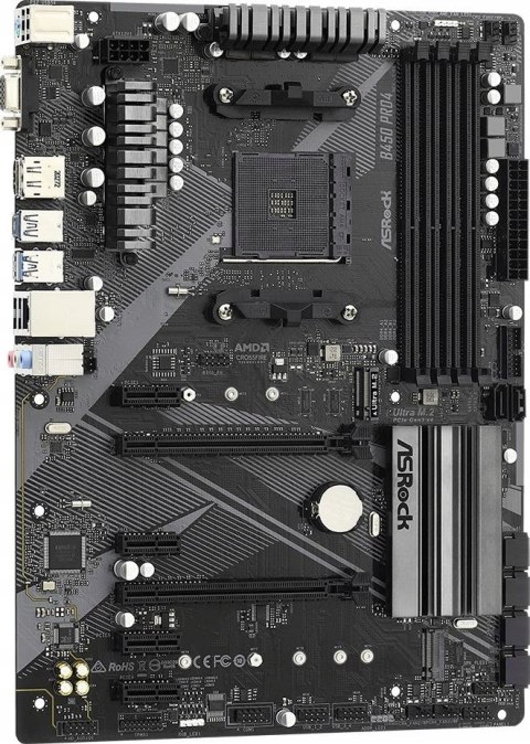 ASROCK Płyta główna B450 PRO4 R2.0 AM4 4DDR4 DP/HDMI M.2 USB3.2 ATX ASROCK Płyta główna B450 PRO4 R2.0 AM4 4DDR4 DP/HDMI M.2 USB3.2 ATX