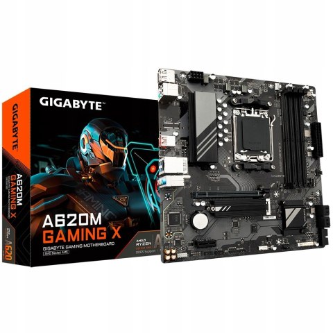 GIGABYTE Płyta główna A620M GAMING X AM5 4DDR5 HDMI/DP M.2 mATX GIGABYTE Płyta główna A620M GAMING X AM5 4DDR5 HDMI/DP M.2 mATX