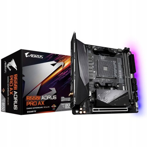 GIGABYTE Płyta główna B550I AORUS PRO AX AM4 2DDR4 HDMI/DP mITX GIGABYTE Płyta główna B550I AORUS PRO AX AM4 2DDR4 HDMI/DP mITX