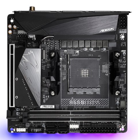 GIGABYTE Płyta główna B550I AORUS PRO AX AM4 2DDR4 HDMI/DP mITX GIGABYTE Płyta główna B550I AORUS PRO AX AM4 2DDR4 HDMI/DP mITX