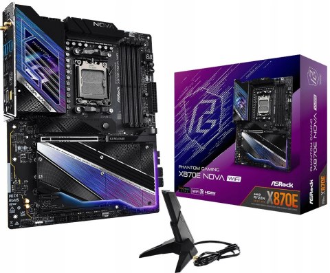 ASROCK Płyta główna X870E NOVA WIFI AM5 4DDR5 M.2 ATX ASROCK Płyta główna X870E NOVA WIFI AM5 4DDR5 M.2 ATX