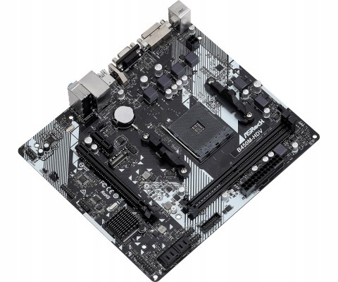 ASROCK Płyta główna B450M-HDV R4.0 AM4 2DDR4 VGA/DVI/HDMI/M.2 uATX ASROCK Płyta główna B450M-HDV R4.0 AM4 2DDR4 VGA/DVI/HDMI/M.2 uATX