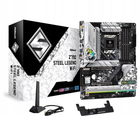 ASROCK Płyta główna Z790 Steel Legend WIFI S1700 4DDR5 USB 3.2 ATX ASROCK Płyta główna Z790 Steel Legend WIFI S1700 4DDR5 USB 3.2 ATX