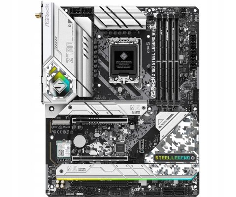 ASROCK Płyta główna Z790 Steel Legend WIFI S1700 4DDR5 USB 3.2 ATX ASROCK Płyta główna Z790 Steel Legend WIFI S1700 4DDR5 USB 3.2 ATX