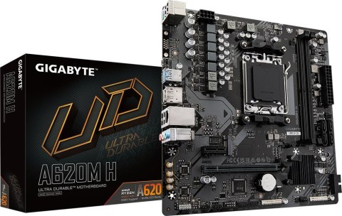 GIGABYTE Płyta główna A620M H AM5 2DDR5 HDMI/DP M.2 mATX GIGABYTE Płyta główna A620M H AM5 2DDR5 HDMI/DP M.2 mATX