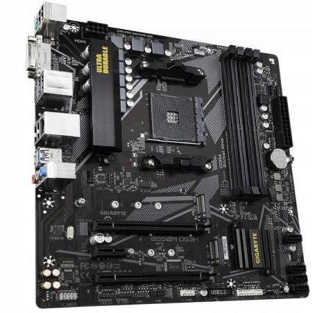 GIGABYTE Płyta główna B550M DS3H AM4 4DDR4 HDMI/DVI M.2 USB3.2 mATX GIGABYTE Płyta główna B550M DS3H AM4 4DDR4 HDMI/DVI M.2 USB3.2 mATX