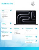 MacBook Pro 14.2: M3 8/10, 16GB, 1TB SSD - Gwiezdna szarość MacBook Pro 14.2: M3 8/10, 16GB, 1TB SSD - Gwiezdna szarość