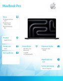 MacBook Pro 14.2 cali: M4 Pro 12/16, 24GB, 512GB SSD - Gwiezdna czerń