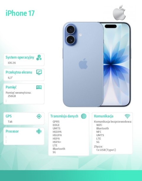 IPhone 17 256 GB Gołębi IPhone 17 256 GB Gołębi