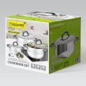 Komplet garnków z czarnymi uchwytami 6 elementów MR-3522-6M-BLACK