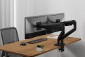 Uchwyt biurkowy podwójny z zaciskiem i sprężyną mechaniczną 2x LCD max. 45" 2x 20kg, VESA: 75x75, 100x100