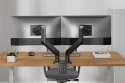 Uchwyt biurkowy podwójny z zaciskiem i sprężyną mechaniczną 2x LCD max. 45" 2x 20kg, VESA: 75x75, 100x100