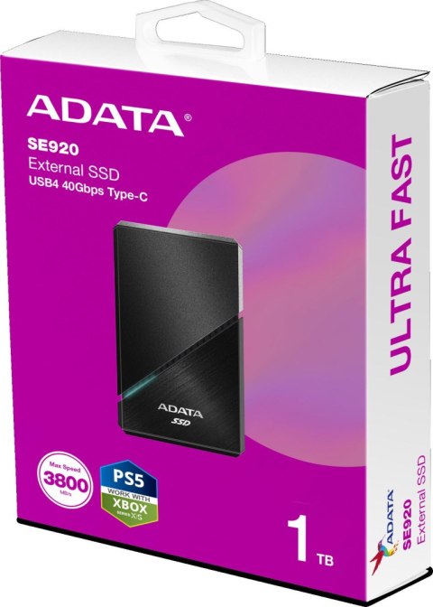 Dysk SSD Adata SE920 1TB USB4C Czarny