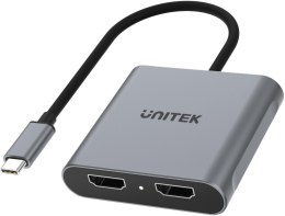 Adapter Unitek USB-C na 2x HDMI 4K MST