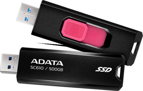 Dysk zewnętrzny SSD Adata SC610 500GB USB3.2A czarny