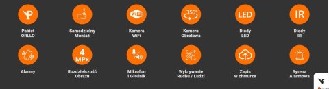 Kamera IP Orllo zewnętrzna obrotowa zoom x10 4MPx ORLLO Z9 ULTRA