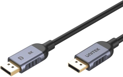 Kabel DisplayPort Unitek 1.4 8k 60hz, 4k 240hz, HDR, HDCP 2.3, DSC 1.2, 1,5m