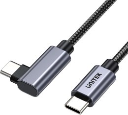 Unitek Kabel USB-C kątowy 90° PD100W 2m