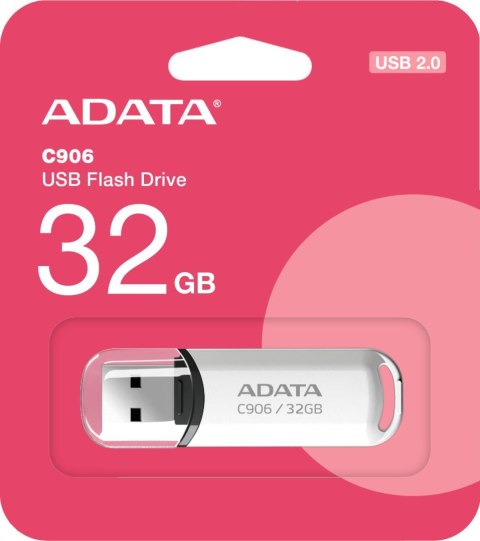 Adata Pendrive C906 32GB USB2.0 białe