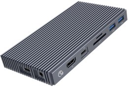 Orico Stacja dokująca z obudową M.2 NVMe, aktywna PD 100W, HDMI 2.0, audio, RJ-45, czytnik kart