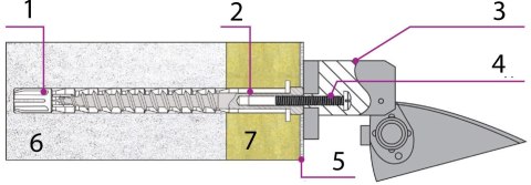 Kołek do mocowania na elewacji Ebolt 12x400 z gwintem wewnętrznym M5