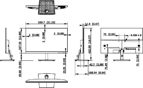 Monitor Hikvision DS-D5224F2-1V1S/B