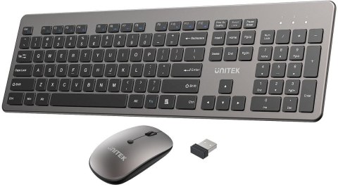 Zestaw bezprzewodowy Unitek SlimDuo 2.4Ghz