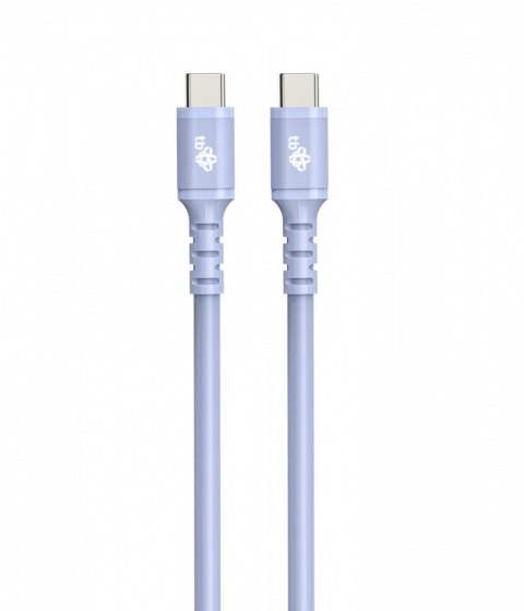 Kabel USB C - USB C 1m silikonowy fioletowy