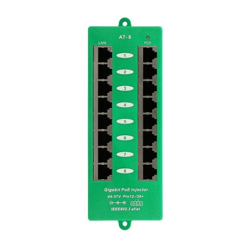 PoE Injector 8 portów Gigabit