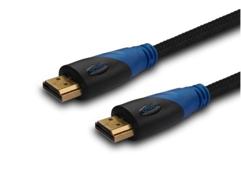 Kabel HDMI (M) 2m, oplot nylonowy, złote końcówki, v1.4 high speed, ethernet/3D, CL-48 Kabel HDMI (M) 2m, oplot nylonowy, złote końcówki, v1.4 high speed, ethernet/3D, CL-48